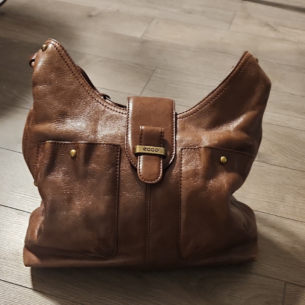 Ecco Brown Leather Shoulder Bag